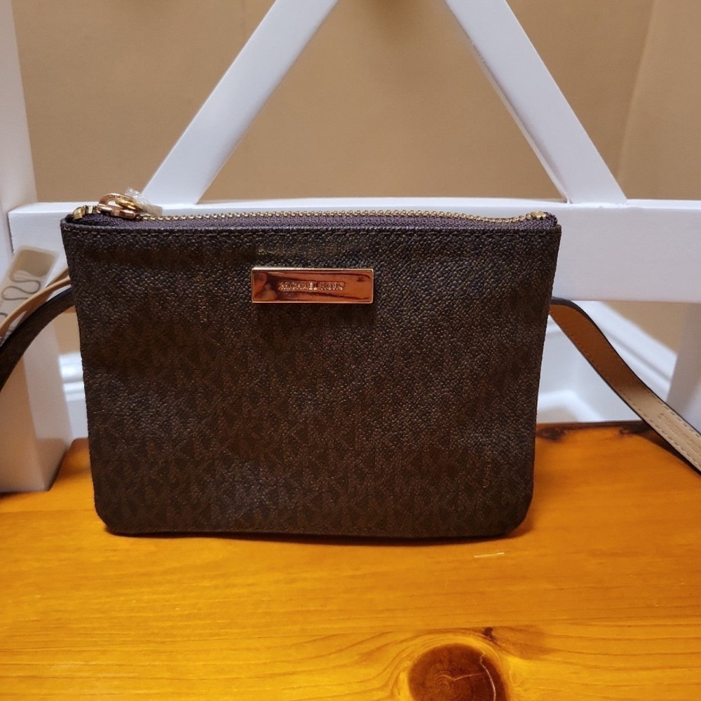 Michael Kors White Leather Crossbody Bag